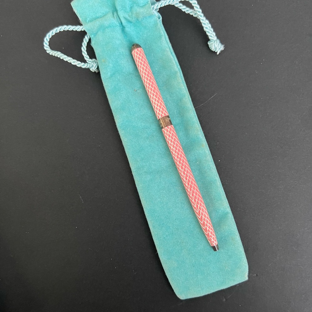 Rare Tiffany & Co. Pink Enamel Pen – Vintage with Original Tiffany Box